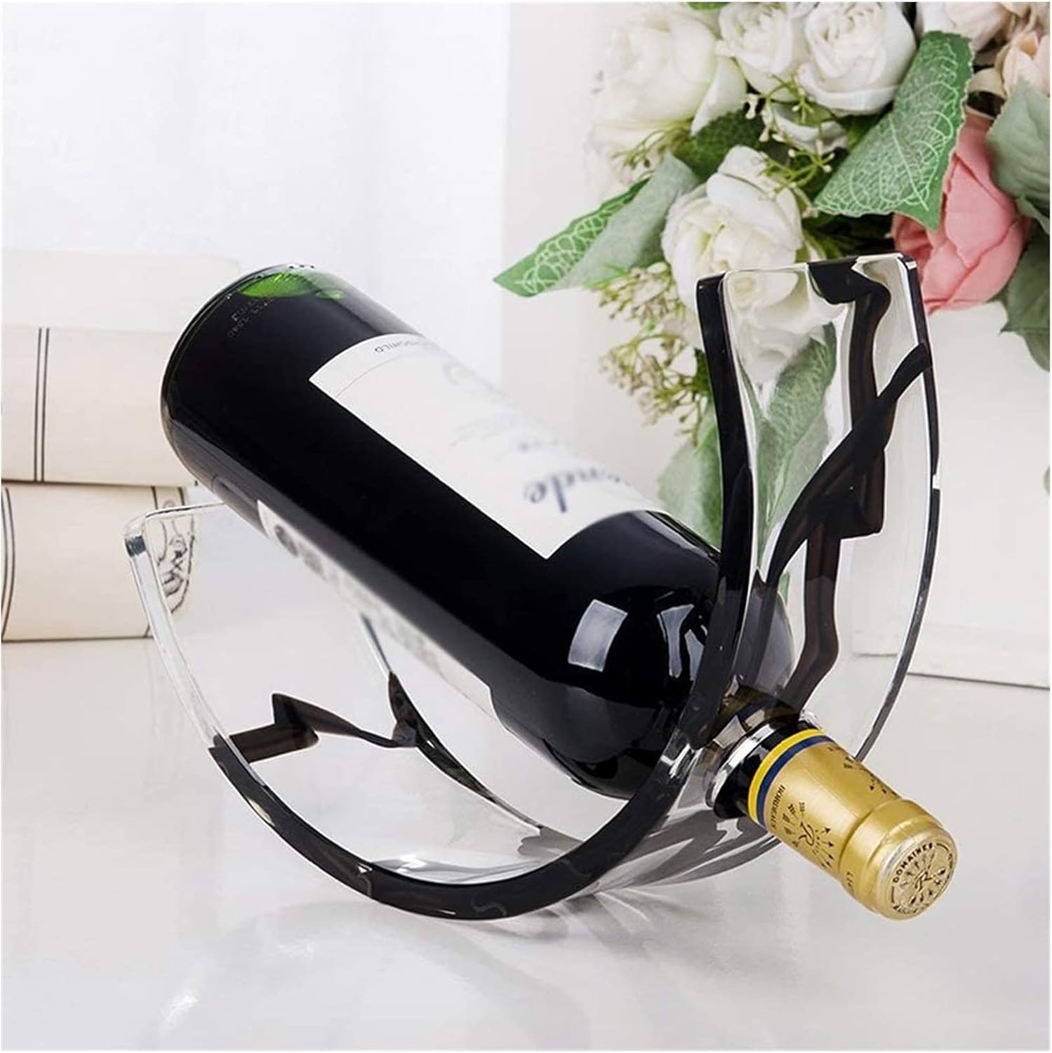 ALDEPO Tabletop Wine Rack 34x75x20cm Acrylic