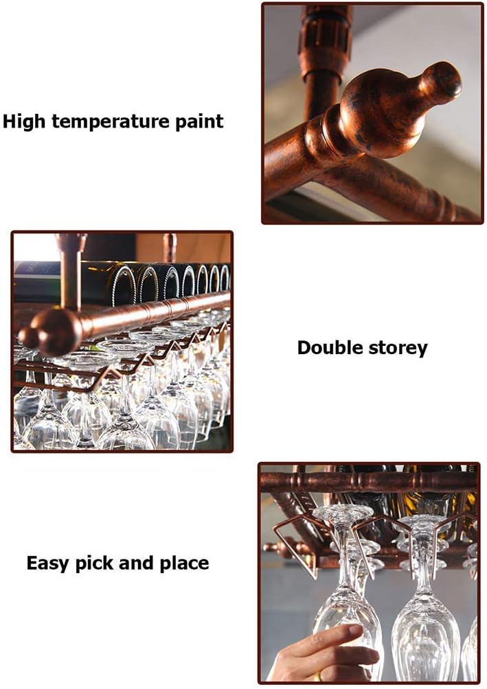 Metal Wall-Mounted Wine Rack with Adjustable Height