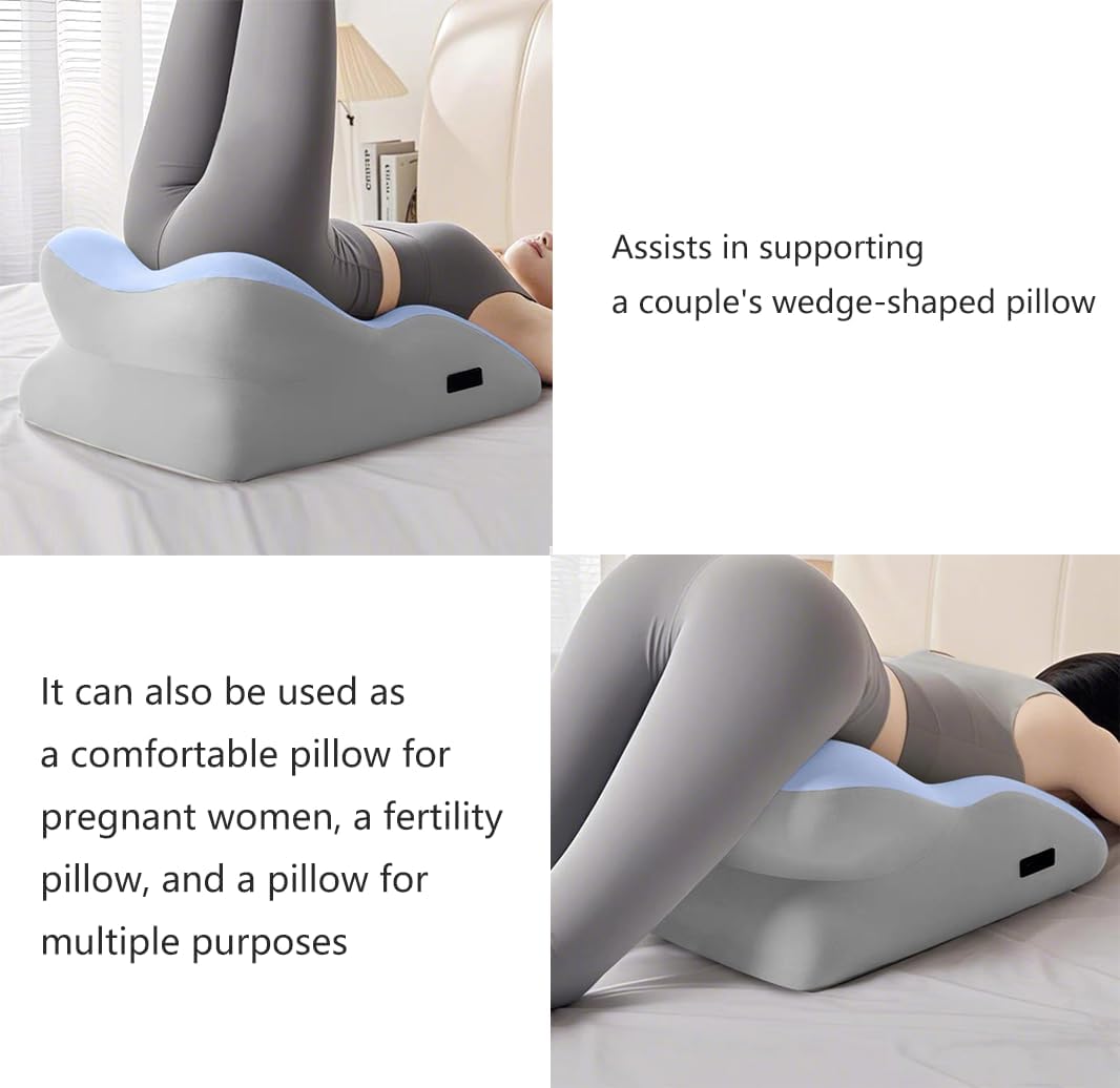 Multi-Purpose Wedge Pillow with Massage Points for Couples and Maternity