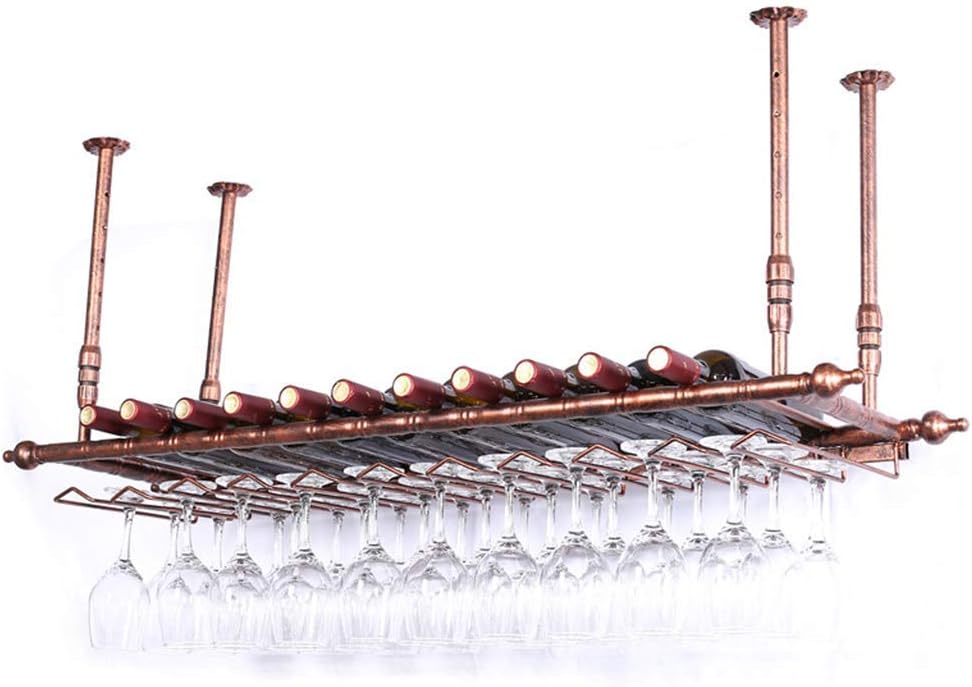 Metal Wall-Mounted Wine Rack with Adjustable Height