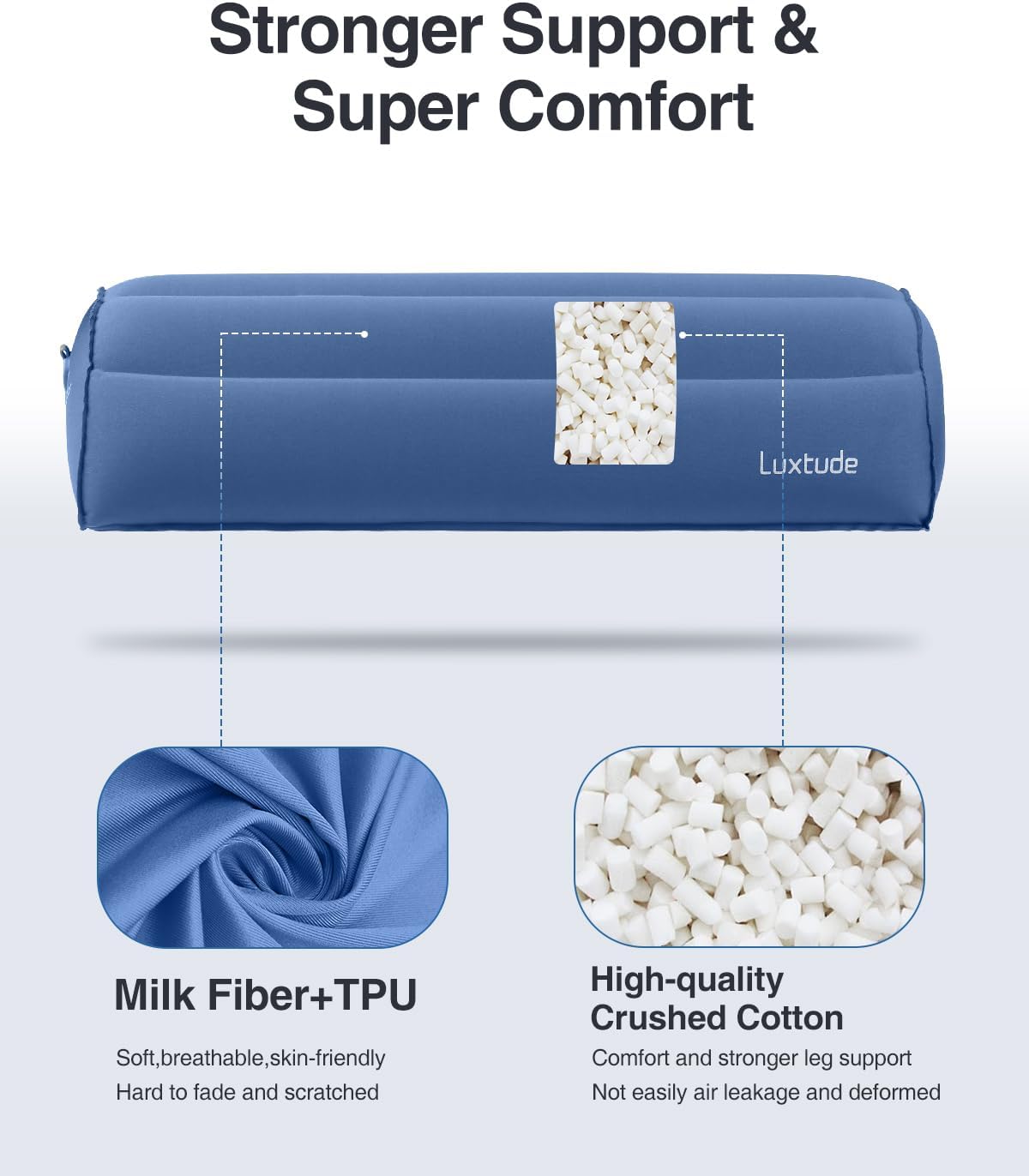 Luxtude Inflatable Leg Pillow for Back Side Sleep