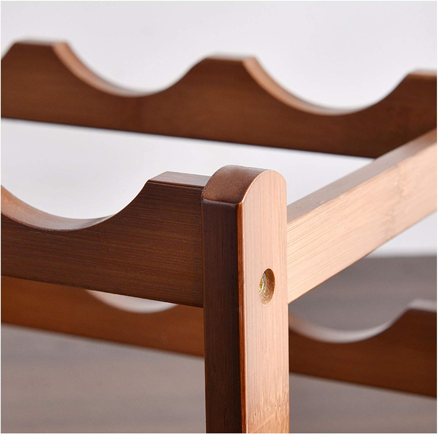 BOCbco Rustic Wood Wine Rack for 6 or 8 Bottles