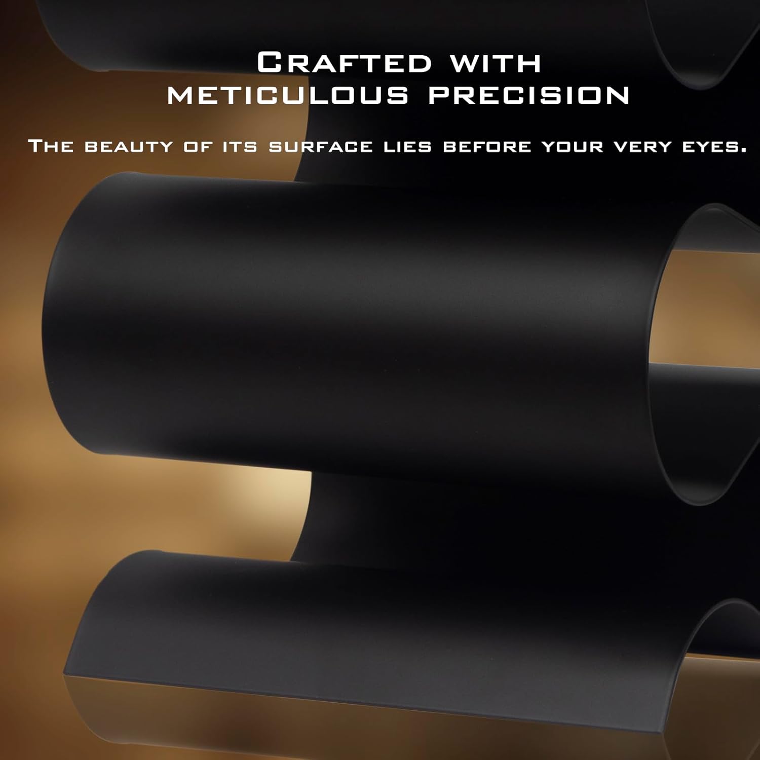Modern Black S-Shaped Tabletop Wine Rack - 5 Bottle Storage