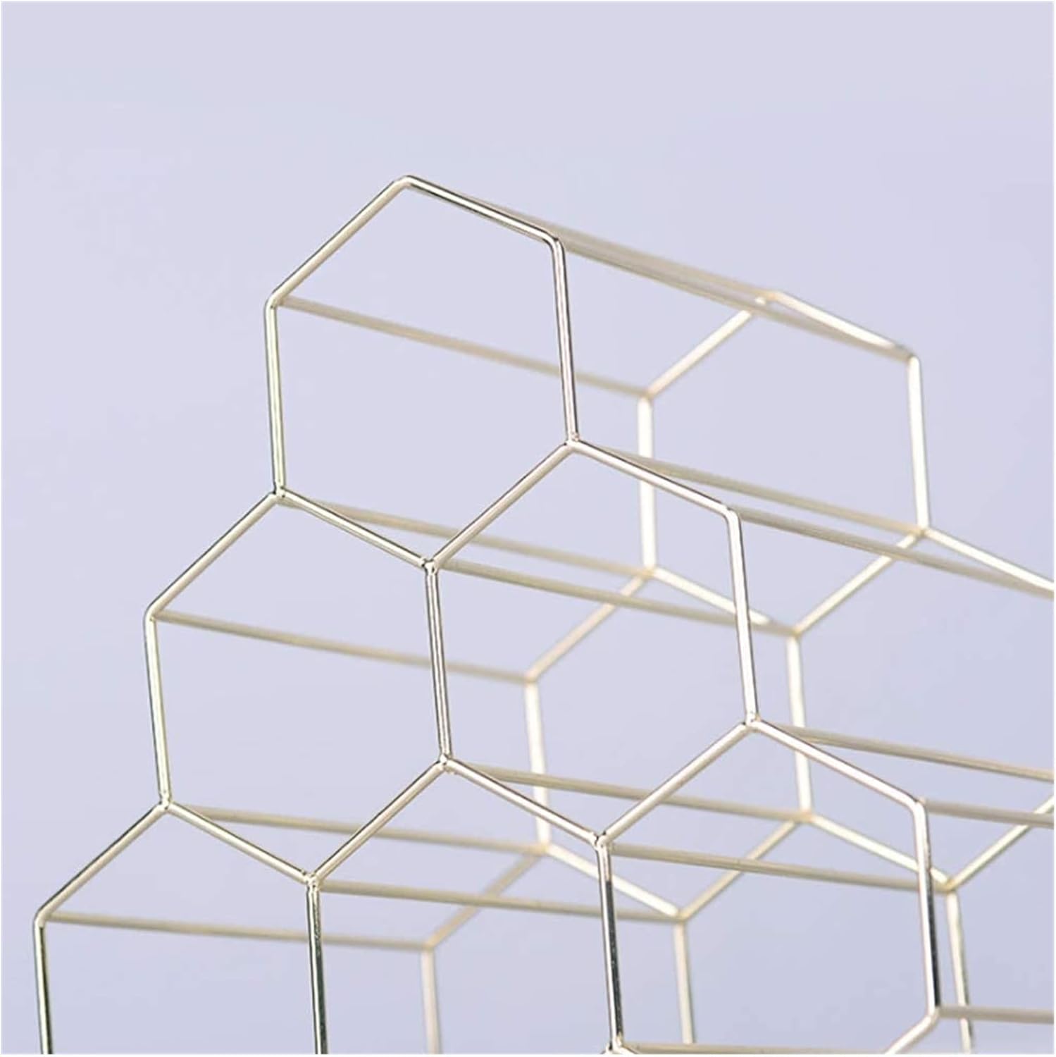 ALDEPO Iron Wire Hexagon Wine Rack Freestanding
