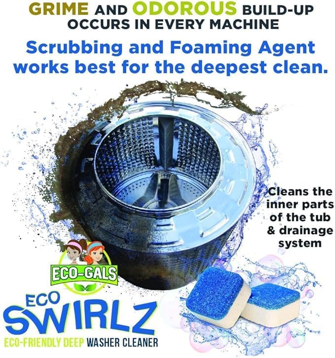 Eco-Gals Washing Machine Cleaner Tablets for Front Top Load Washers