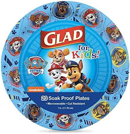 Glad Paw Patrol Paper Plates 7 Inch 20ct