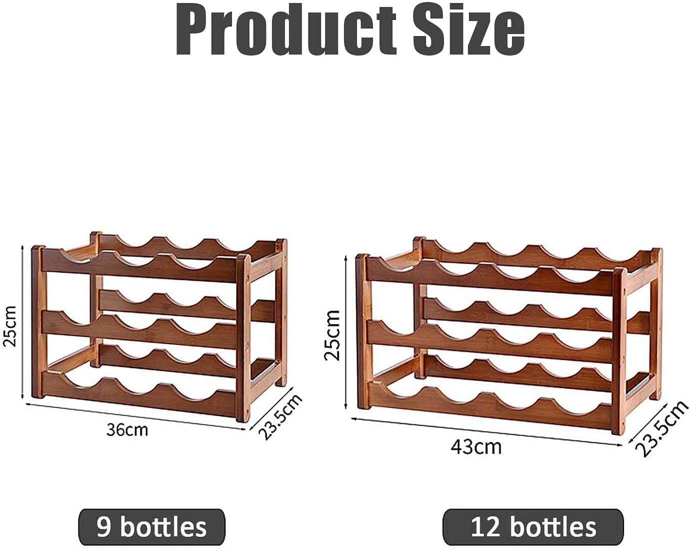 3-Tier Wine Rack for Home Bar and Kitchen