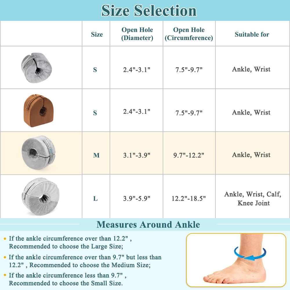 Zelen Foot Support Pillow for Ankle Elevation and Heel Protection