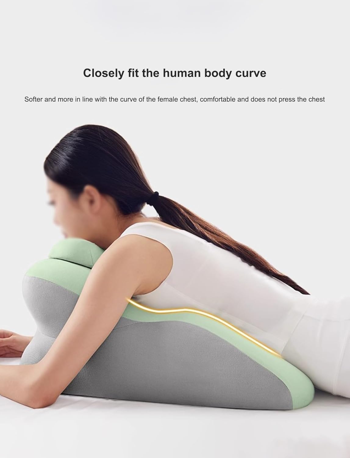 Prone Pillow with Removable Cover and Slow Rebound Foam