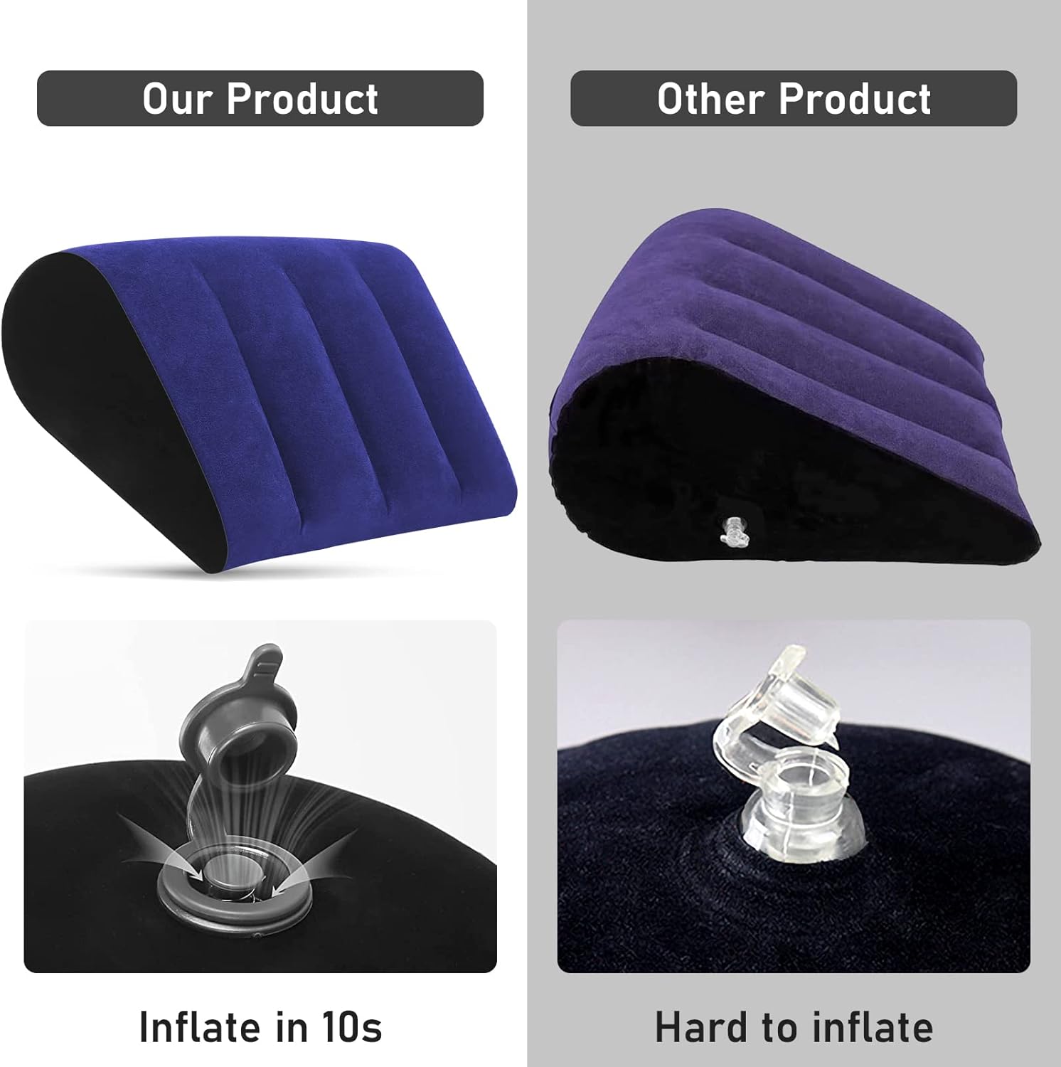 Travel Wedge Pillow for Body Support and Leg Elevation