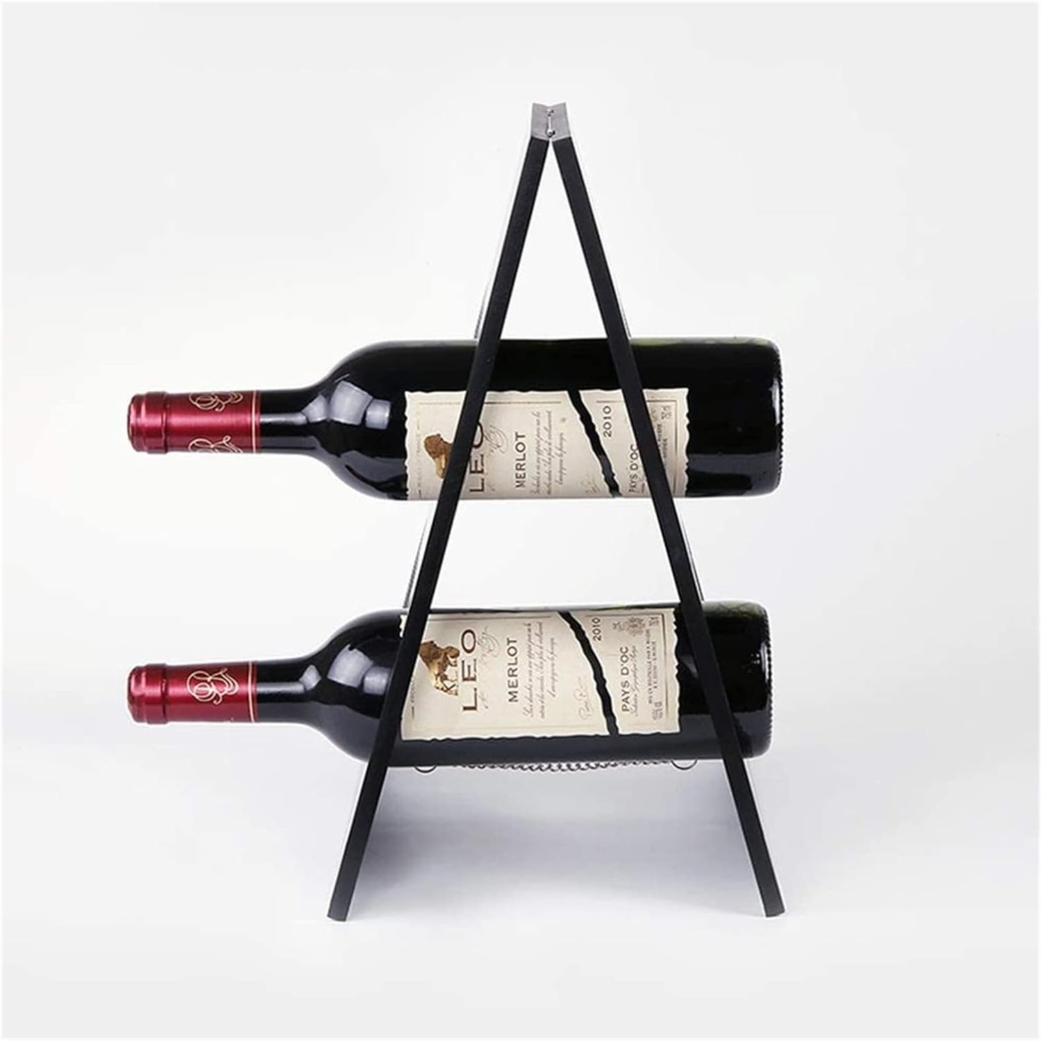 ALDEPO Wine Rack Wall Mounted Black 37x30x18cm
