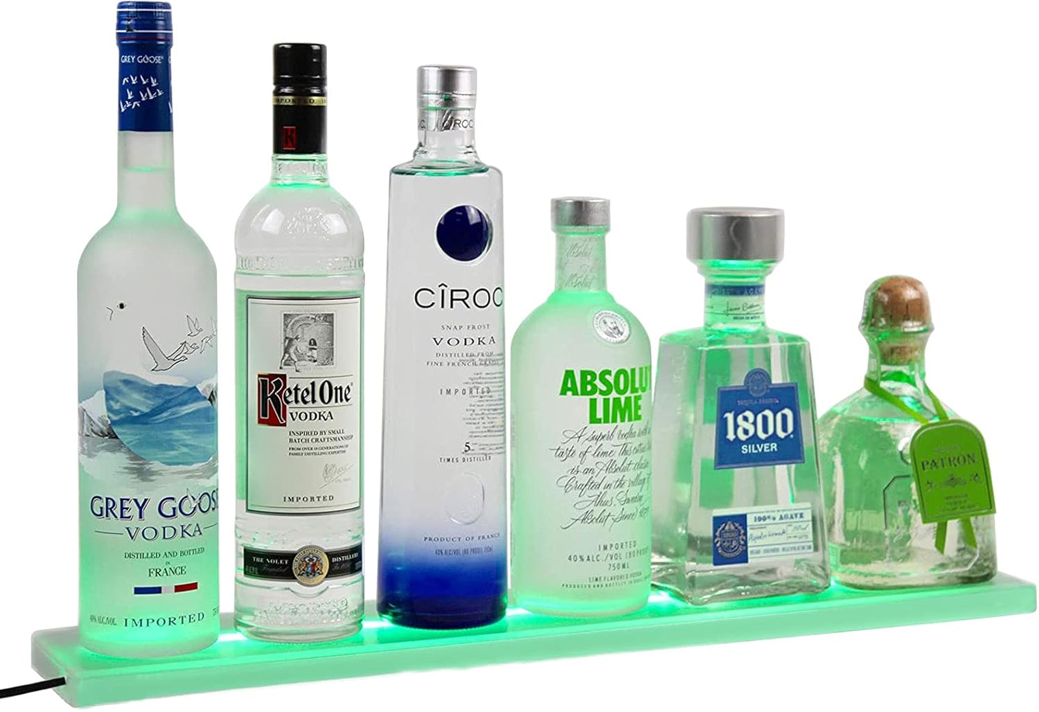 TOYOCC 1-Tier LED Liquor Shelf with Remote Control