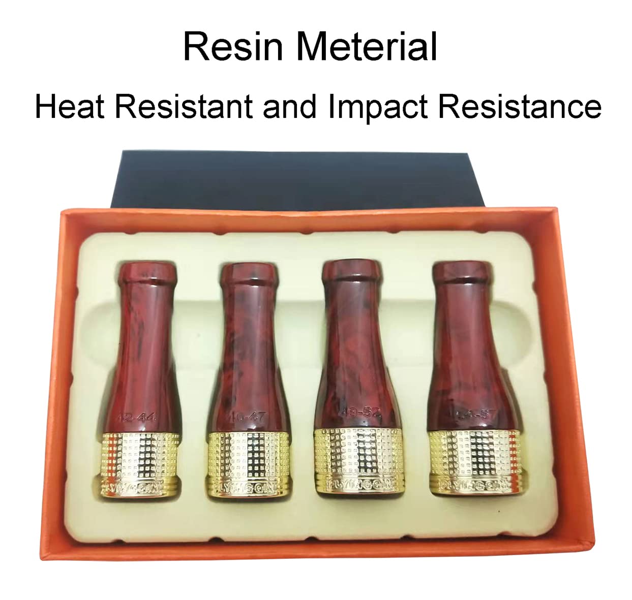4 Sizes Cigar Nozzle Holder Set with Pure Copper and Resin
