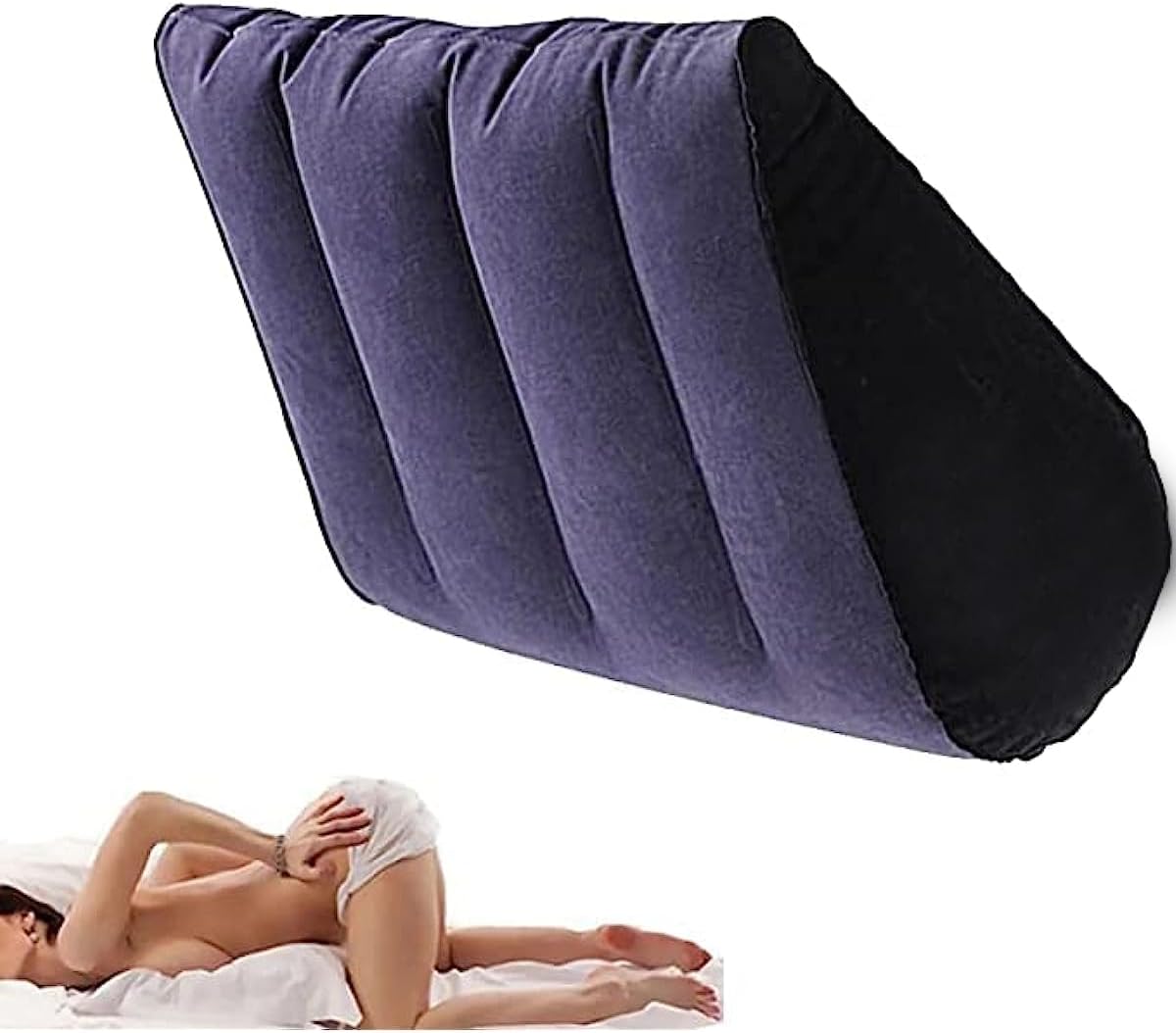 Wedge Pillow with Inflation Pump - Support for Side Sleepers