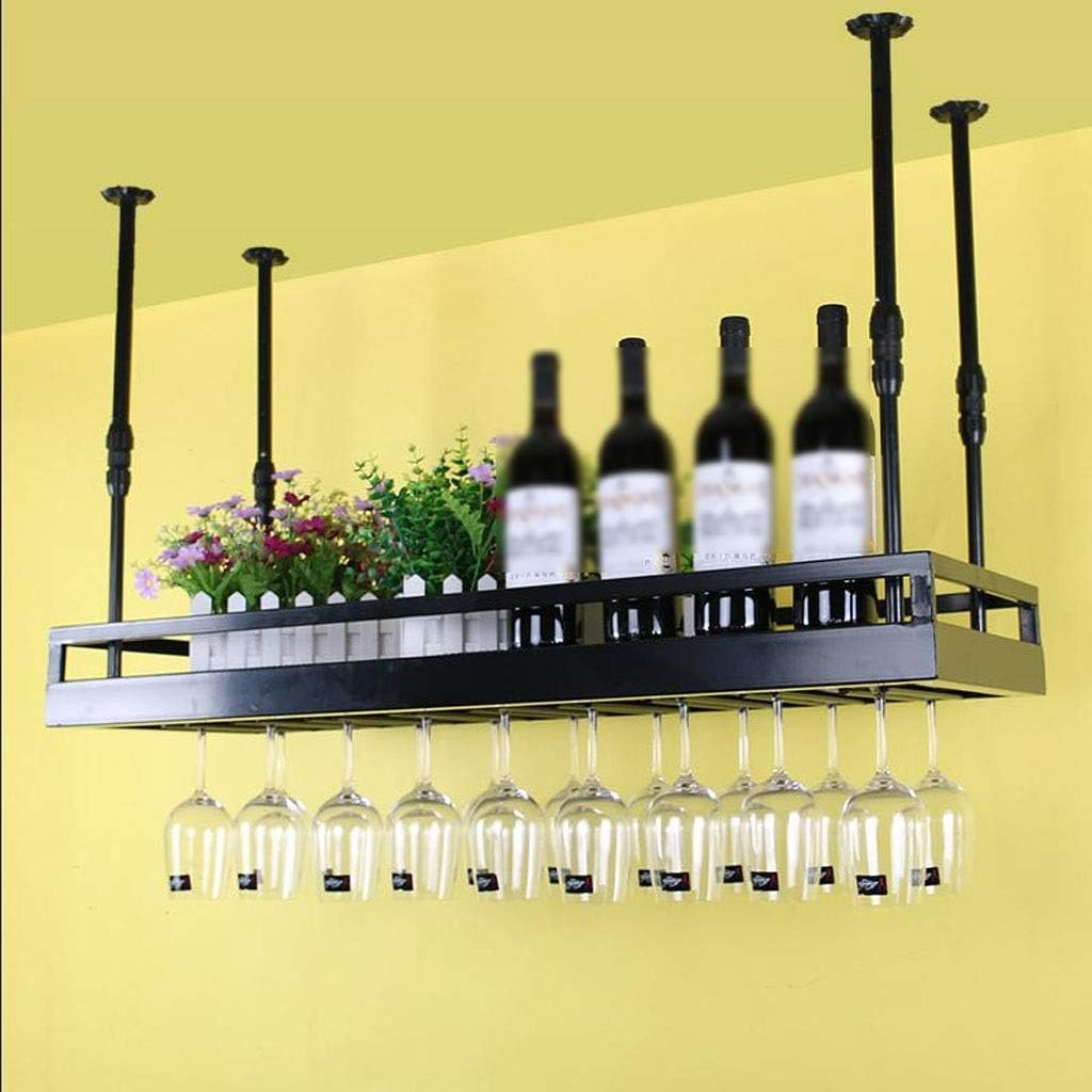 Adjustable Black Wall-Mounted Wine Rack