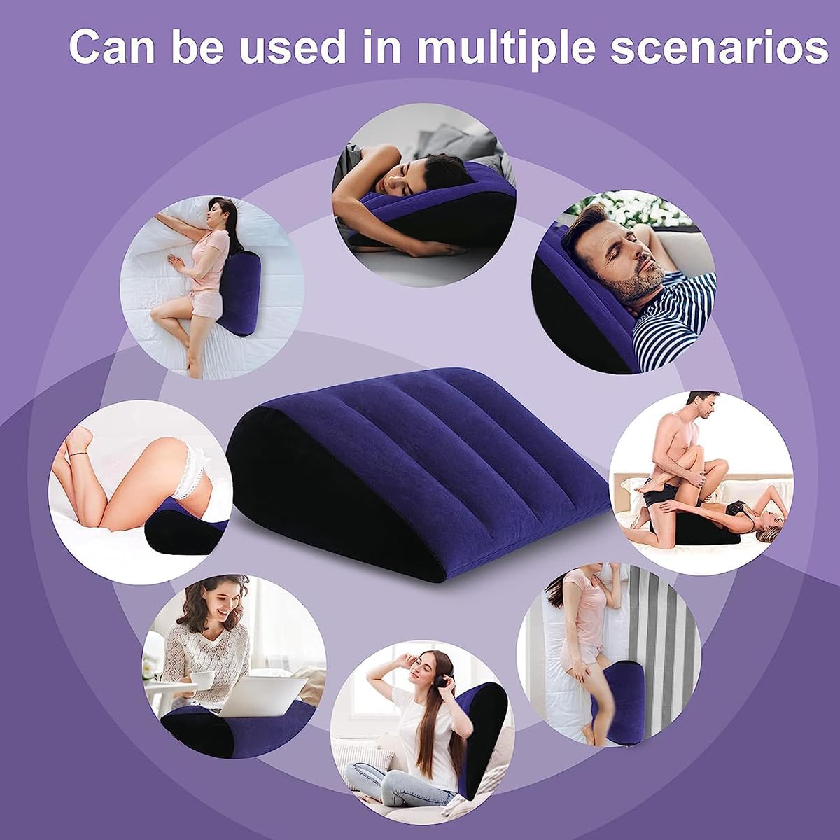 Wedge Pillow with Inflation Pump - Support for Side Sleepers