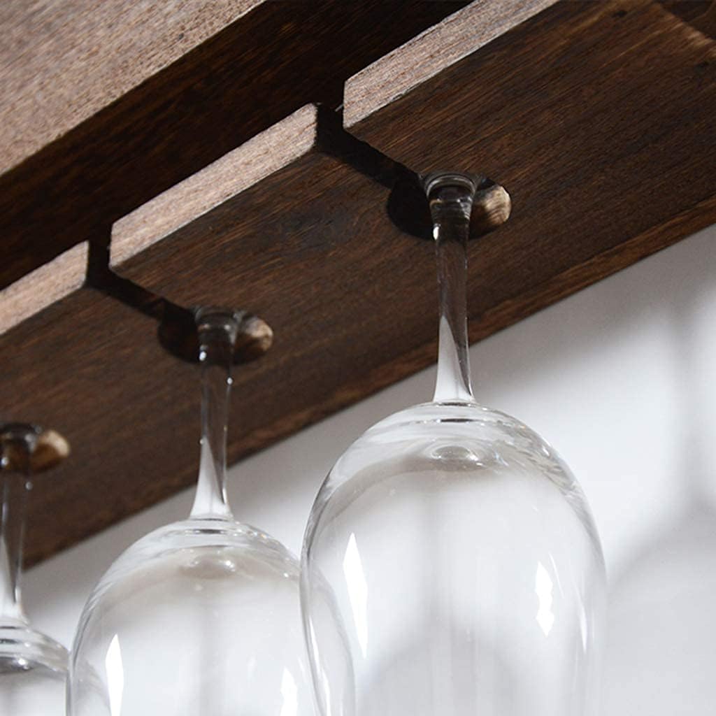 BOCbco Wall-Mounted Wine Rack 5 Bottles 5 Glasses