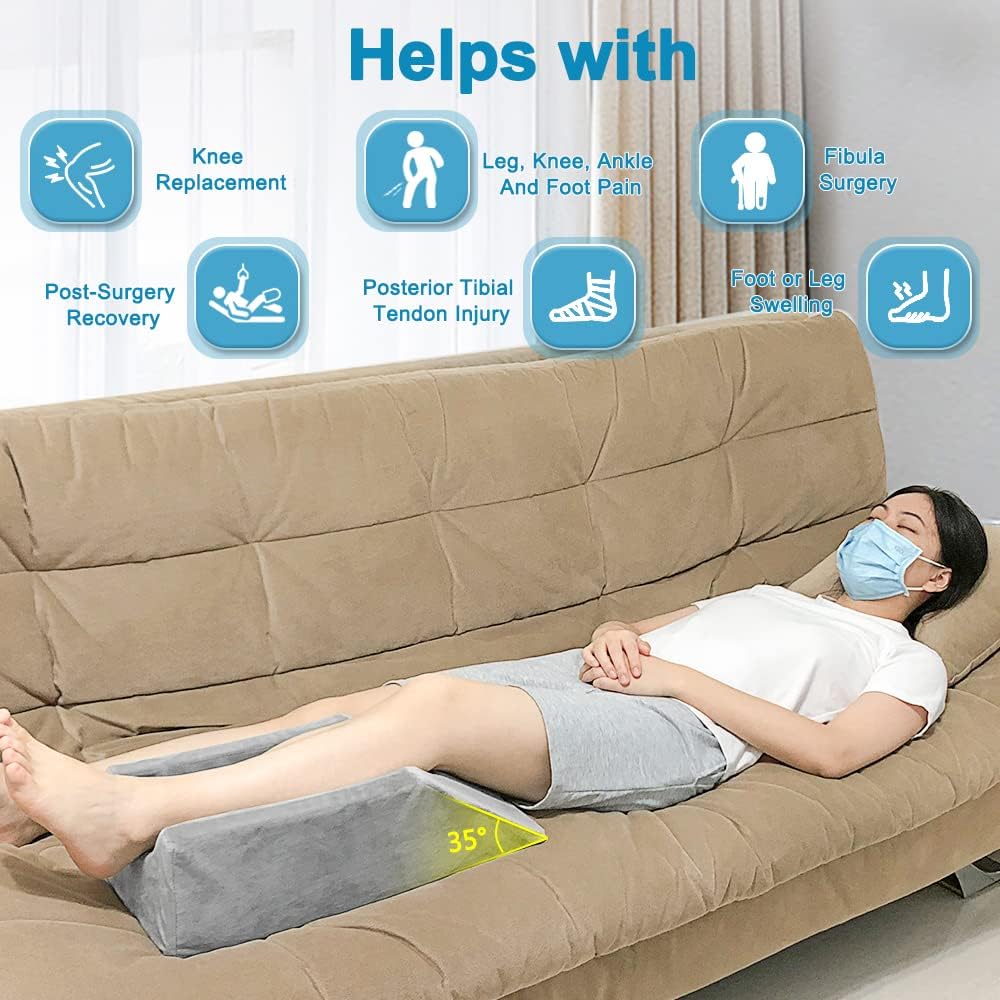 Zelen Leg Elevation Pillow for Post Surgery Recovery 1