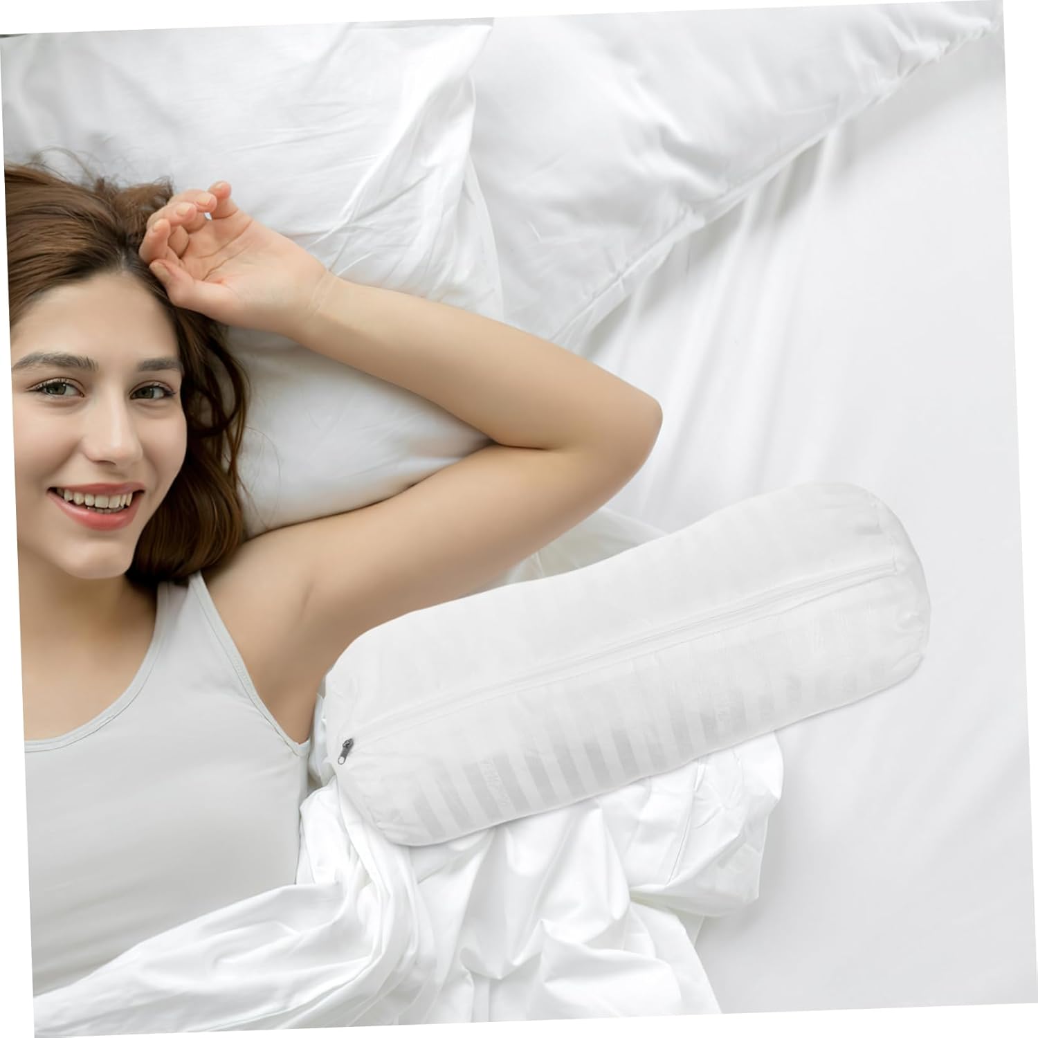 ORFOFE Cylindrical Neck Pillow Case Cover