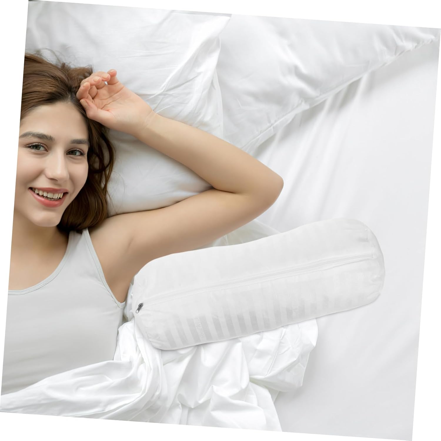 Sosoport Cylinder Pillow Cover for Neck Support