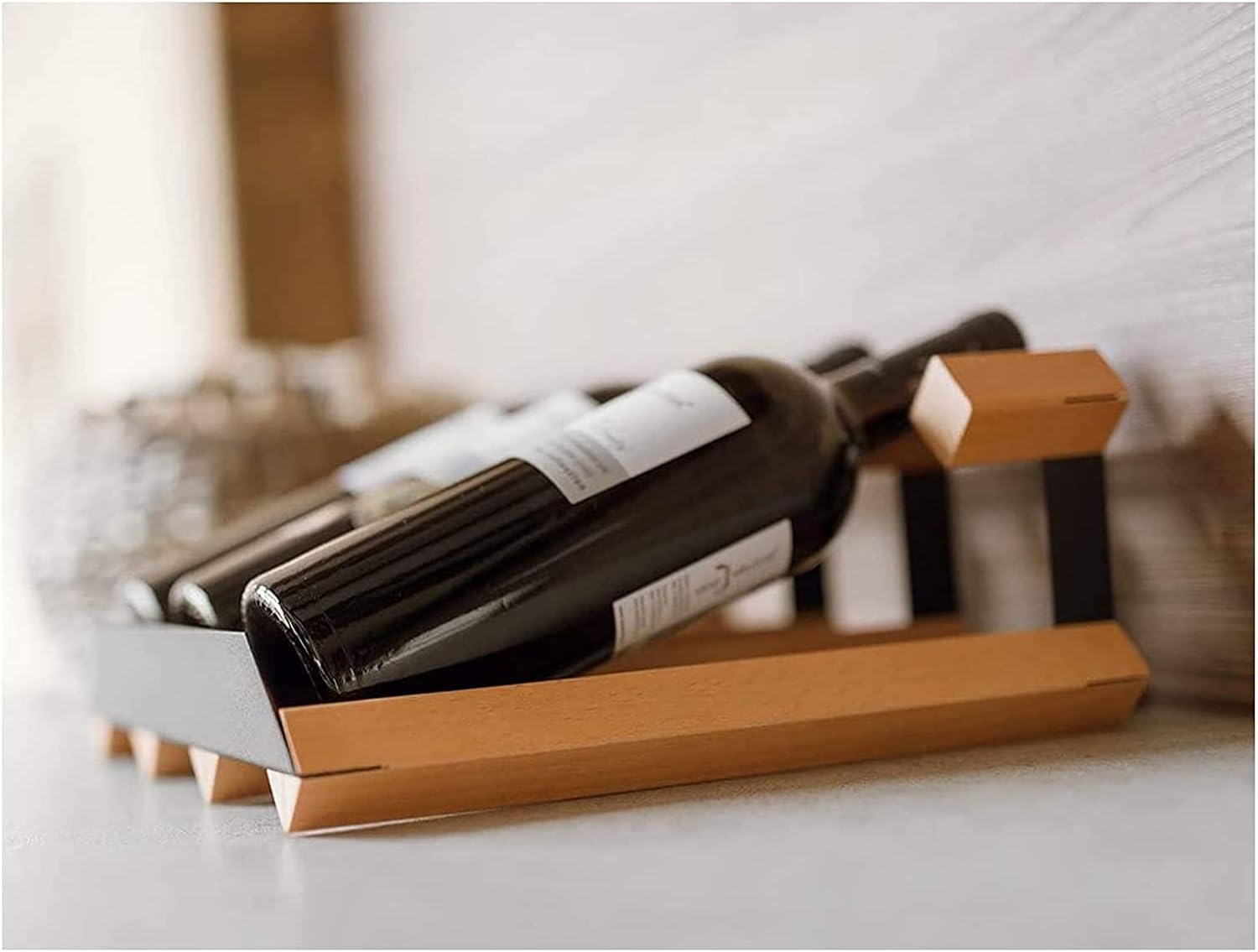 ALDEPO Tabletop Wine Rack for 2-4 Bottles