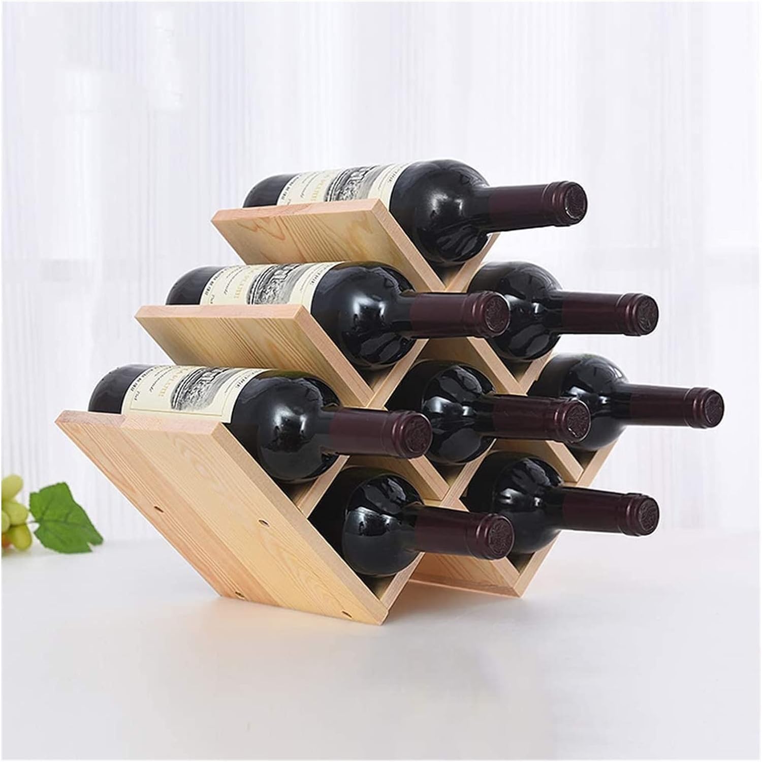 ALDEPO Freestanding Wine Rack with 8 Bottle Capacity
