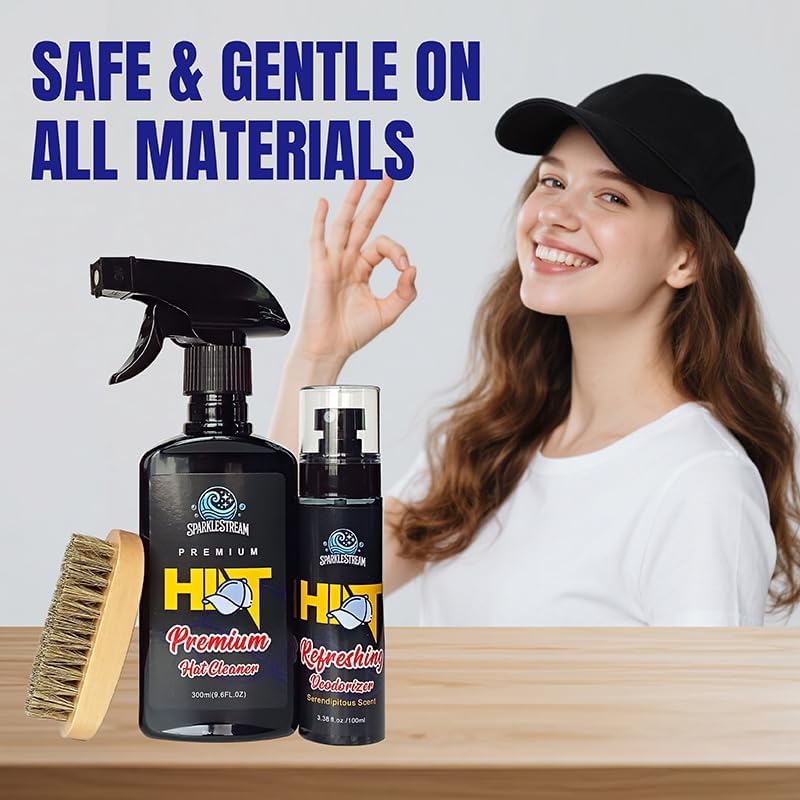 SparkleStream Premium Hat Cleaner Deodorizer Set