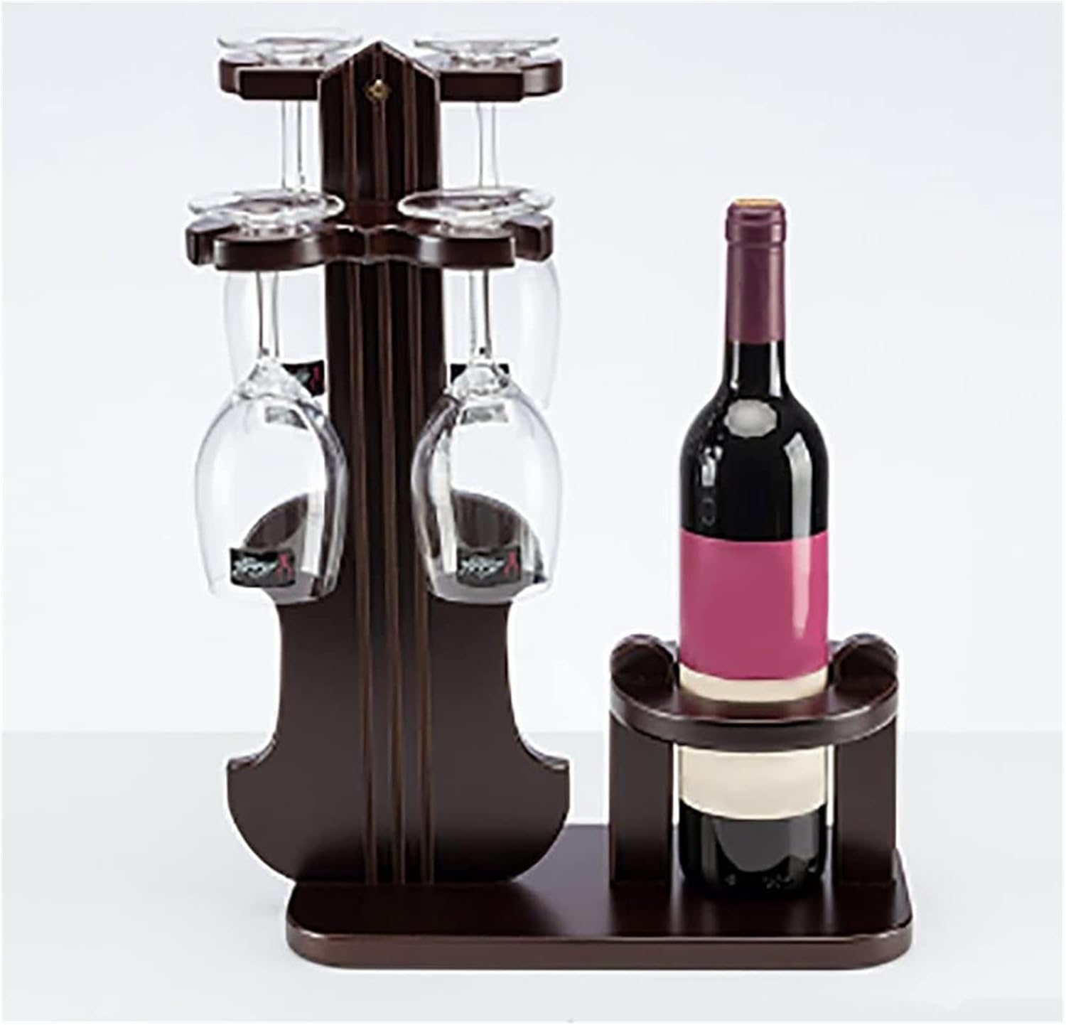 ALDEPO Wine Glass Rack Wood Tabletop