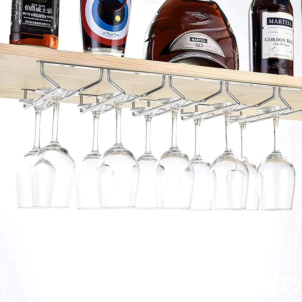 Modern Wine Glass Holder with Mounting Accessories 35Cm 1 Row