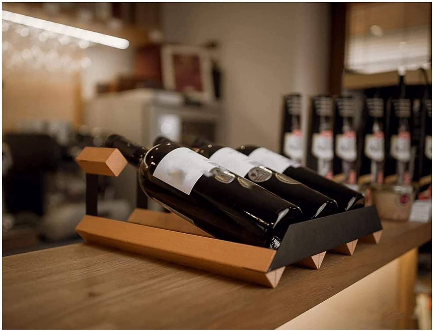 ALDEPO Tabletop Wine Rack for 2-4 Bottles