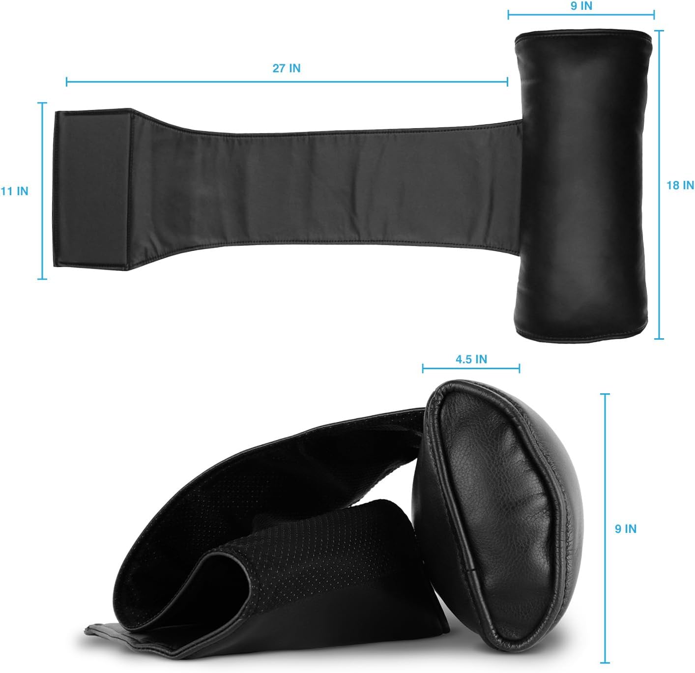 Octane Black Leather Recliner Neck Pillow 1 Count