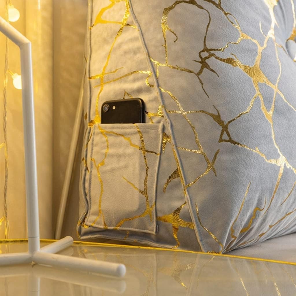 XSCQ Button Triangle Headboard Pillow with Removable Cover
