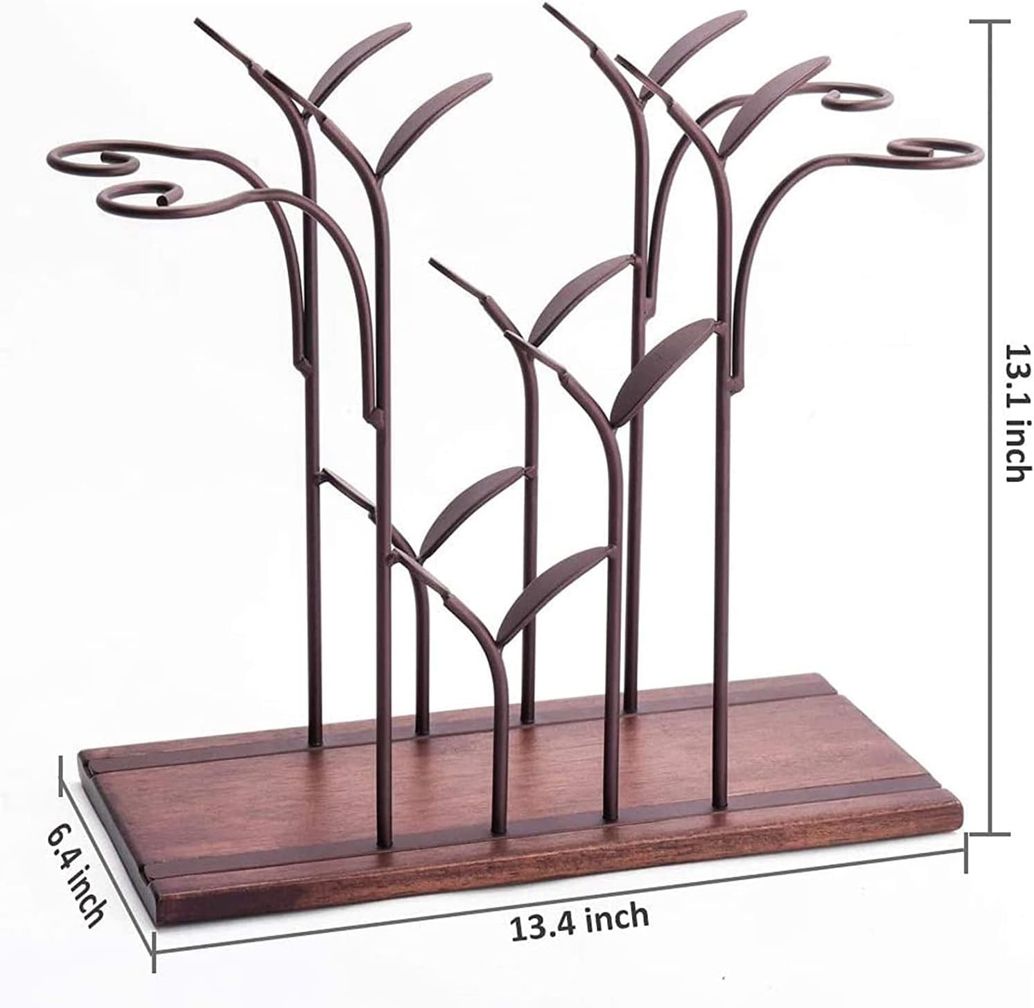 ALDEPO Gold Wine Rack with 4 Bottles and 4 Glasses