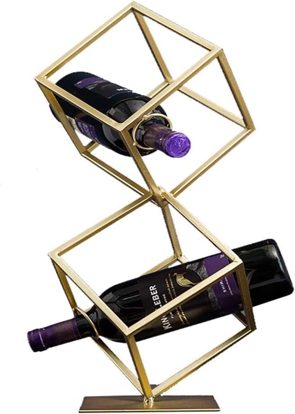 ALDEPO Rose Gold Wine Rack for 2 Bottles