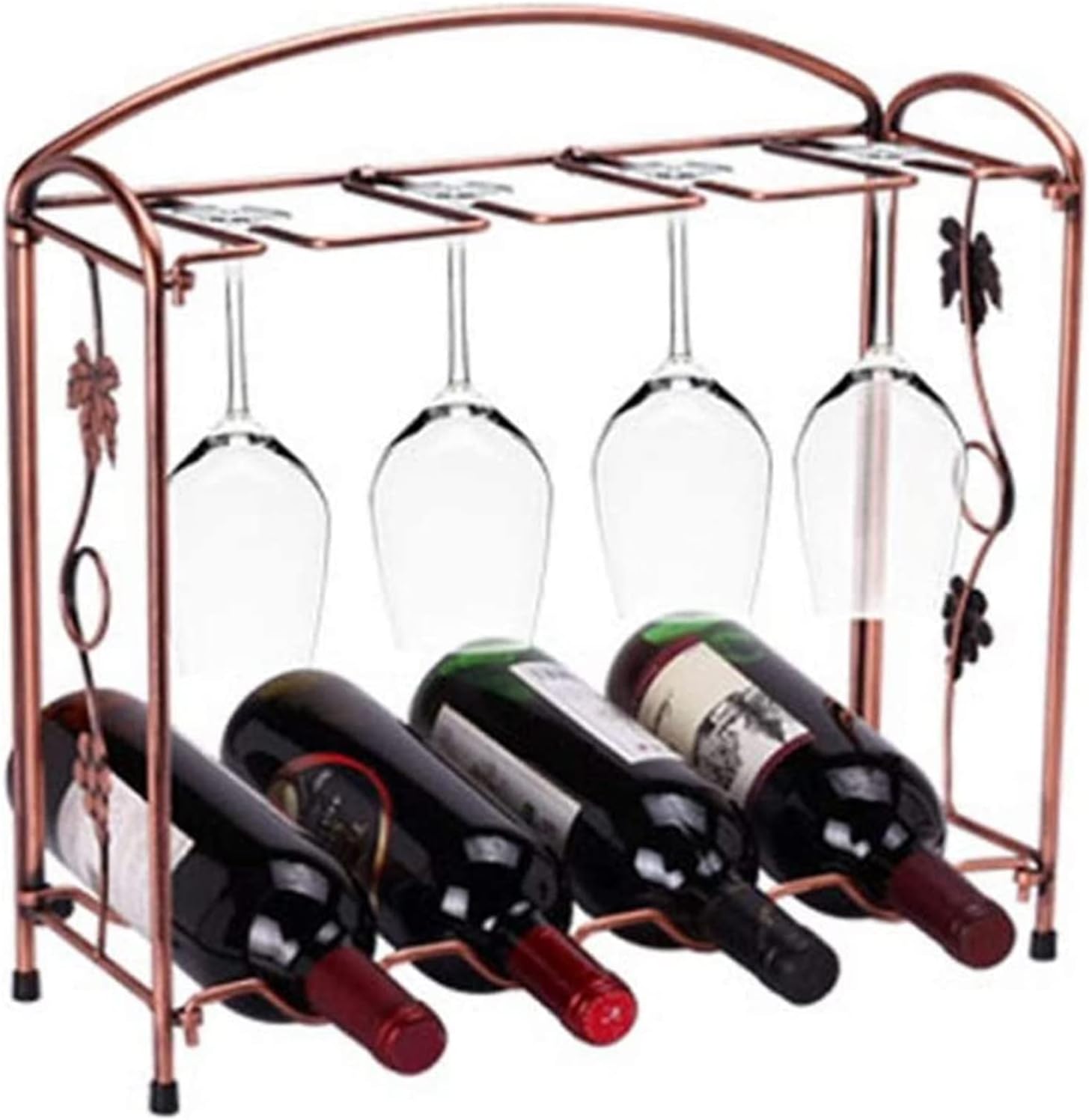 ALDEPO Copper Wine Glass Storage Rack Baroque Design