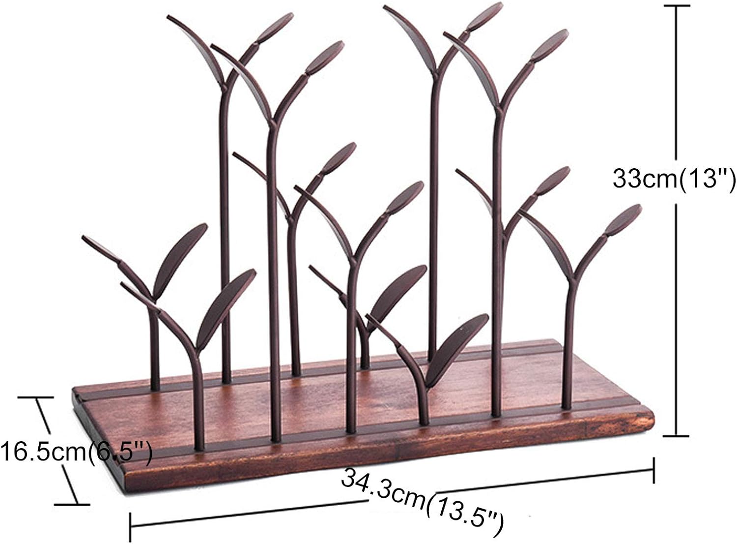 BOCbco Tabletop Wine Rack with 4 Bottles and 4 Glasses