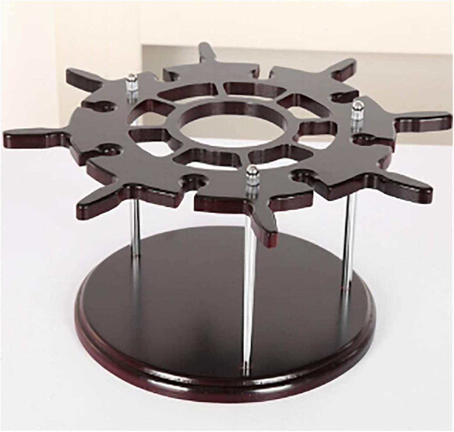 ALDEPO Rudder Shape Wine Glass Rack Wooden Storage Shelf