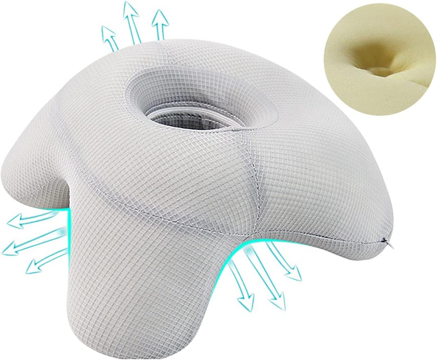 TEMKIN Cervical Pillow Memory Foam Travel Neck Support 1