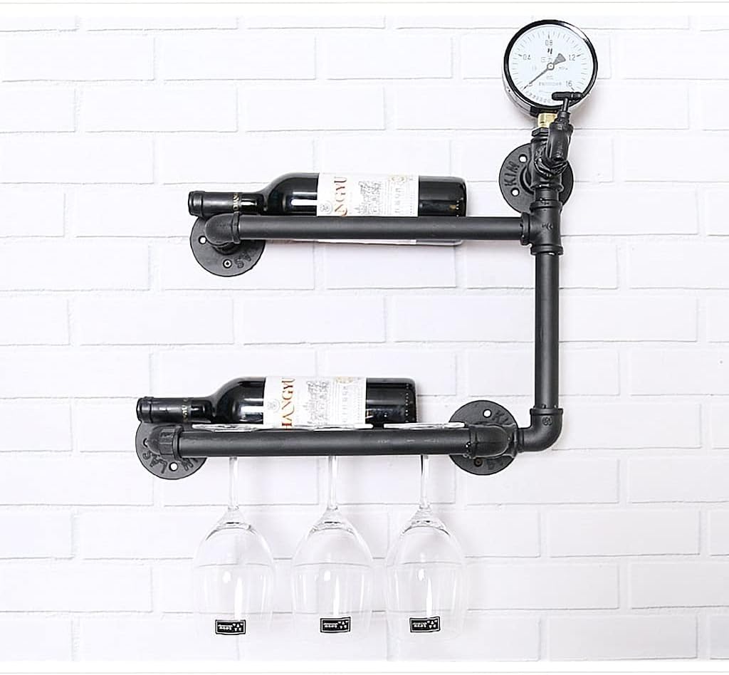 Pimex Vintage Industrial Wall-Mounted Wine Rack