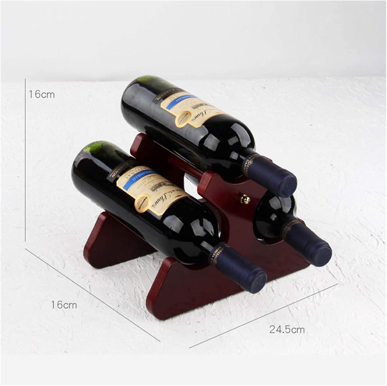 ALDEPO Wood Wine Rack 6 Bottles Christmas Reindeer Style