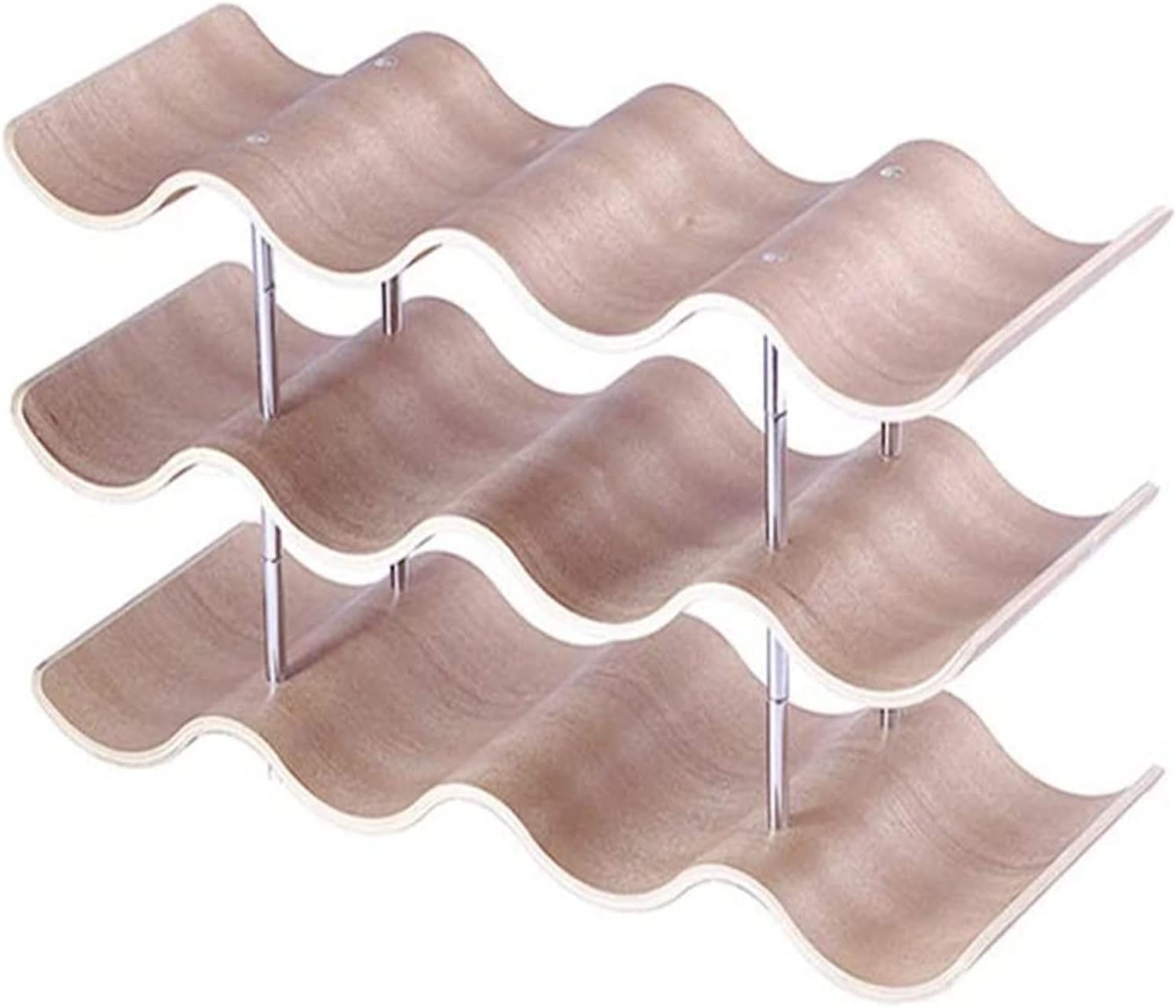 ALDEPO 3 Layer Wine Rack for Kitchen Countertop and Pantry Storage