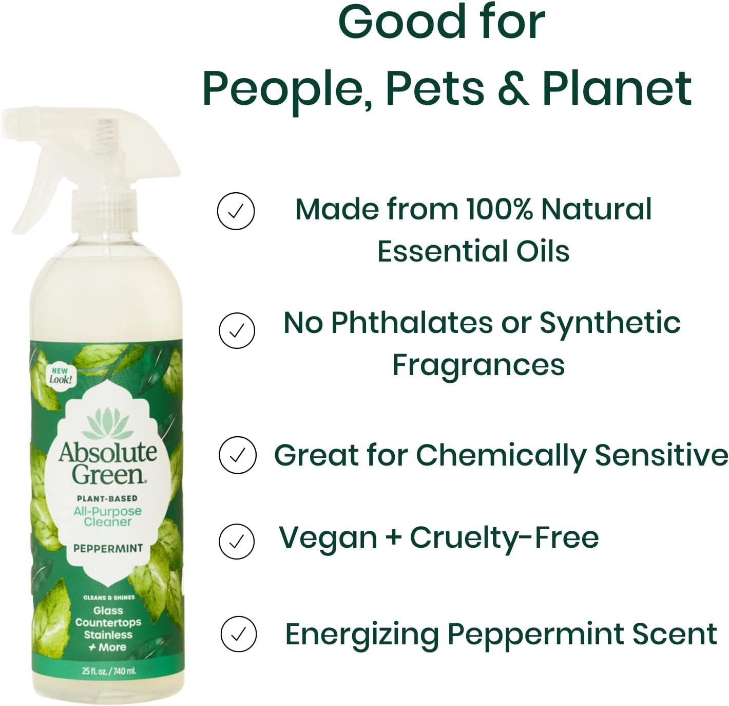 Absolute Green All-Purpose Cleaner Spray 25 oz 6 Pack