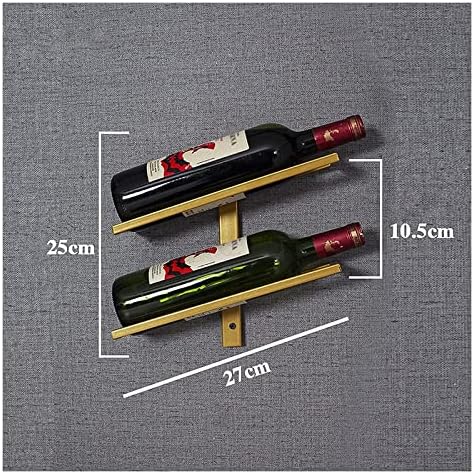 ALDEPO Wall-Mounted Wine Rack 2 Bottles Gold