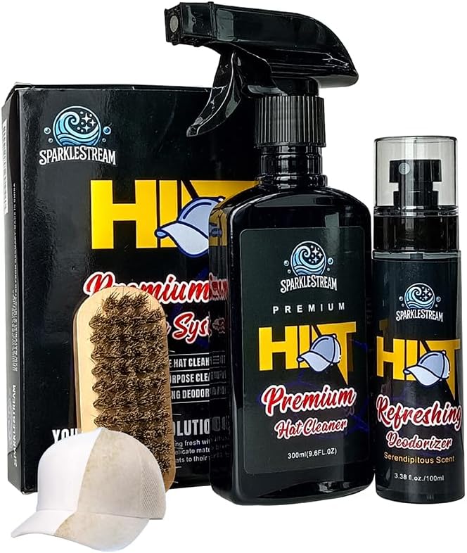 SparkleStream Premium Hat Cleaner Deodorizer Set