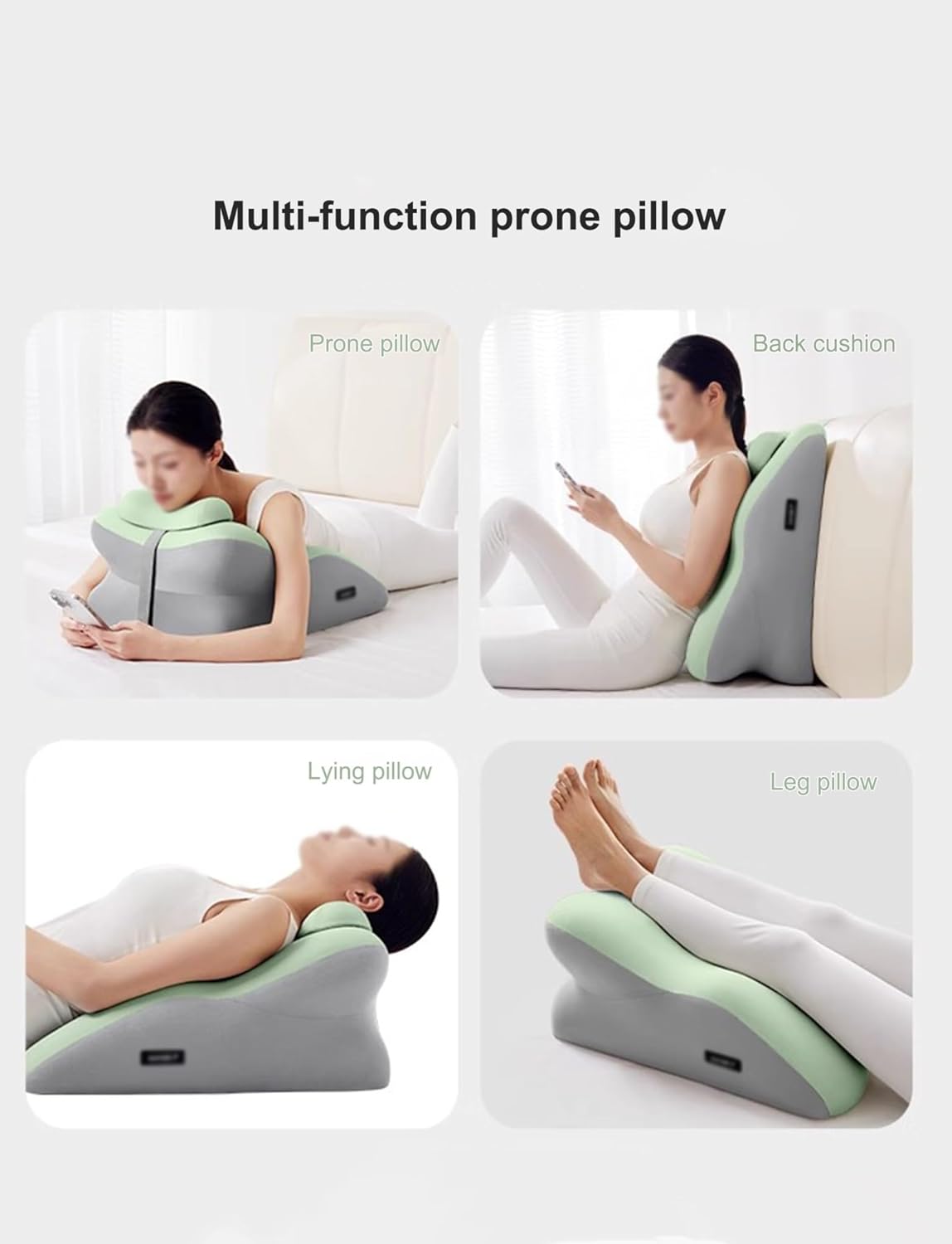 Prone Pillow with Removable Cover and Slow Rebound Foam