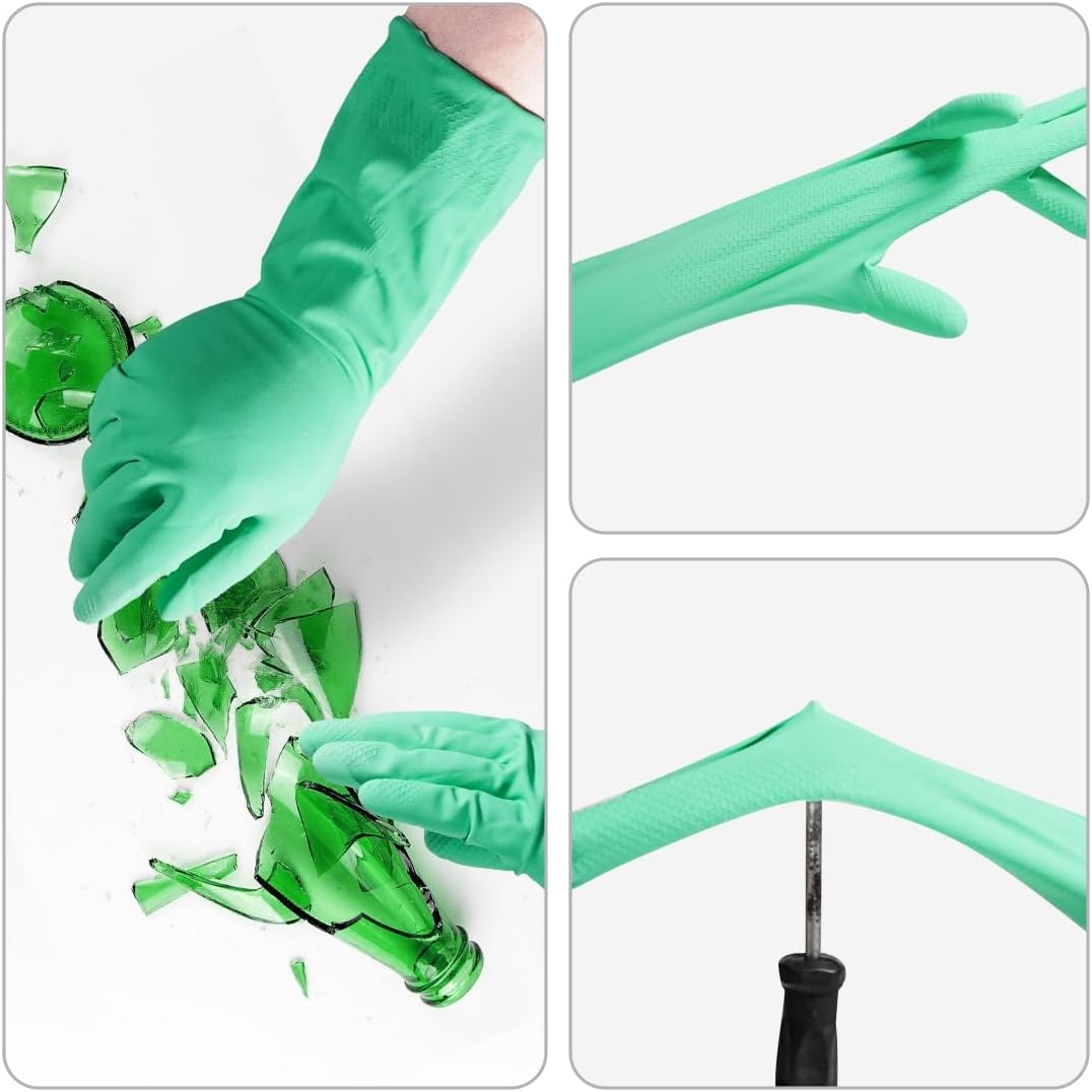 ANBOSON 14mil Non-Slip Latex Dishwashing Gloves 1