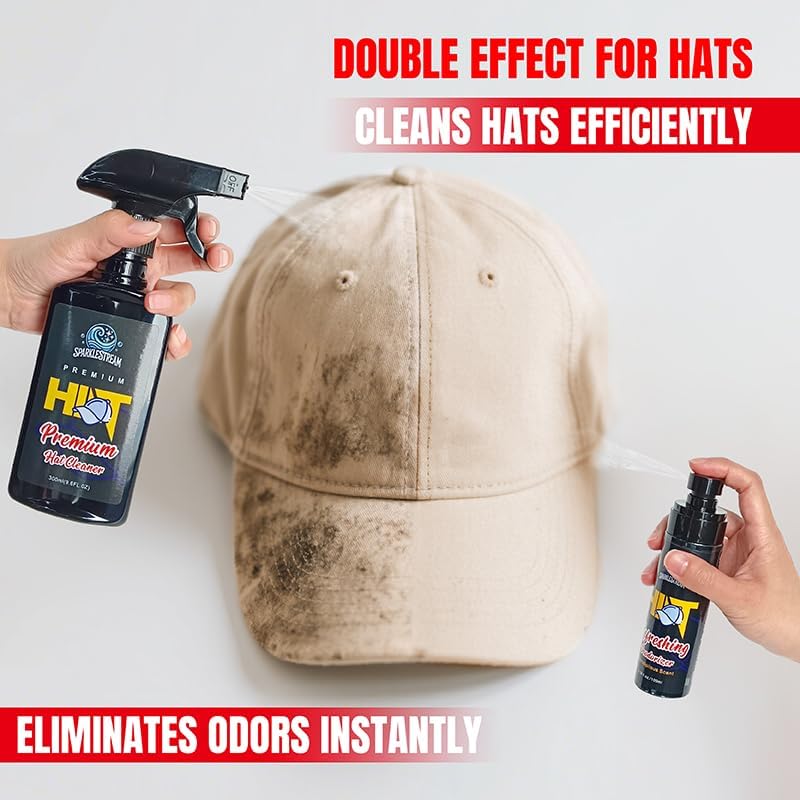 SparkleStream Premium Hat Cleaner Deodorizer Set