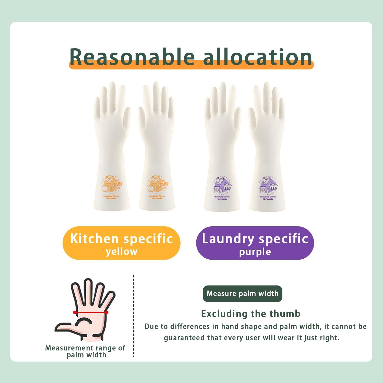Klmfatsig Reusable Nitrile Gloves Set of Two