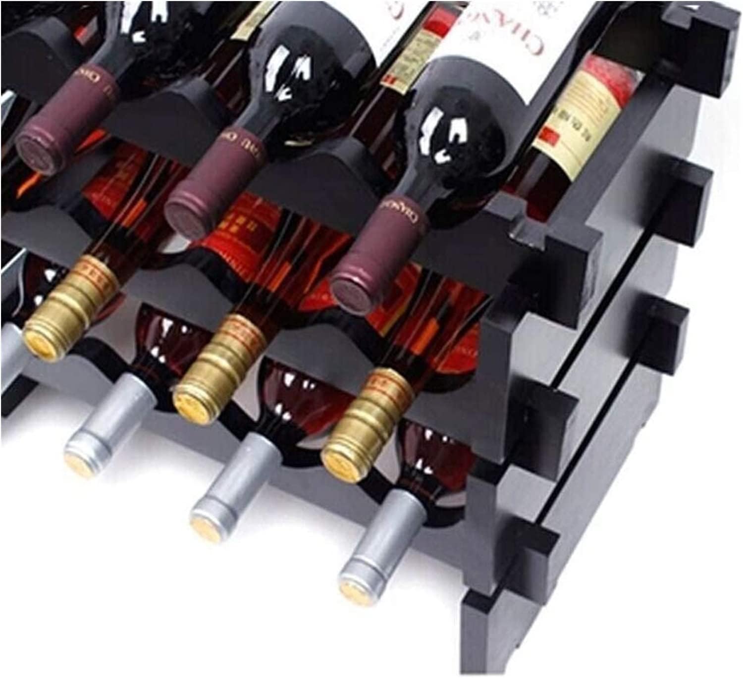 ALDEPO Wine Rack 312 Bottles Solid Wood Wrought Iron