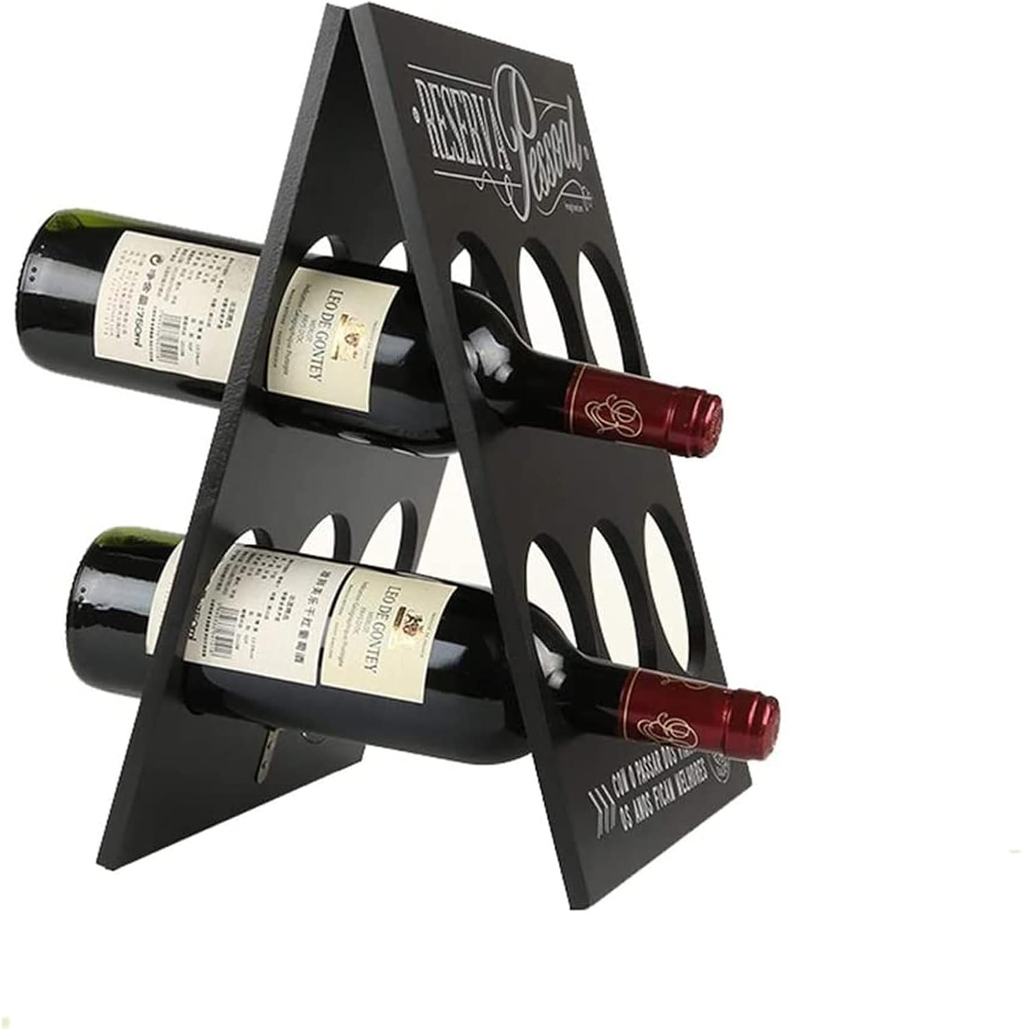 ALDEPO Wine Rack Wall Mounted Black 37x30x18cm